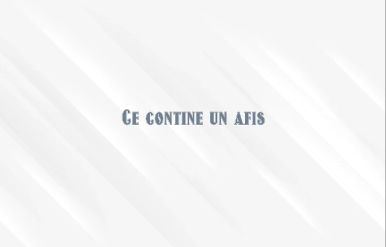 ce contine un afis